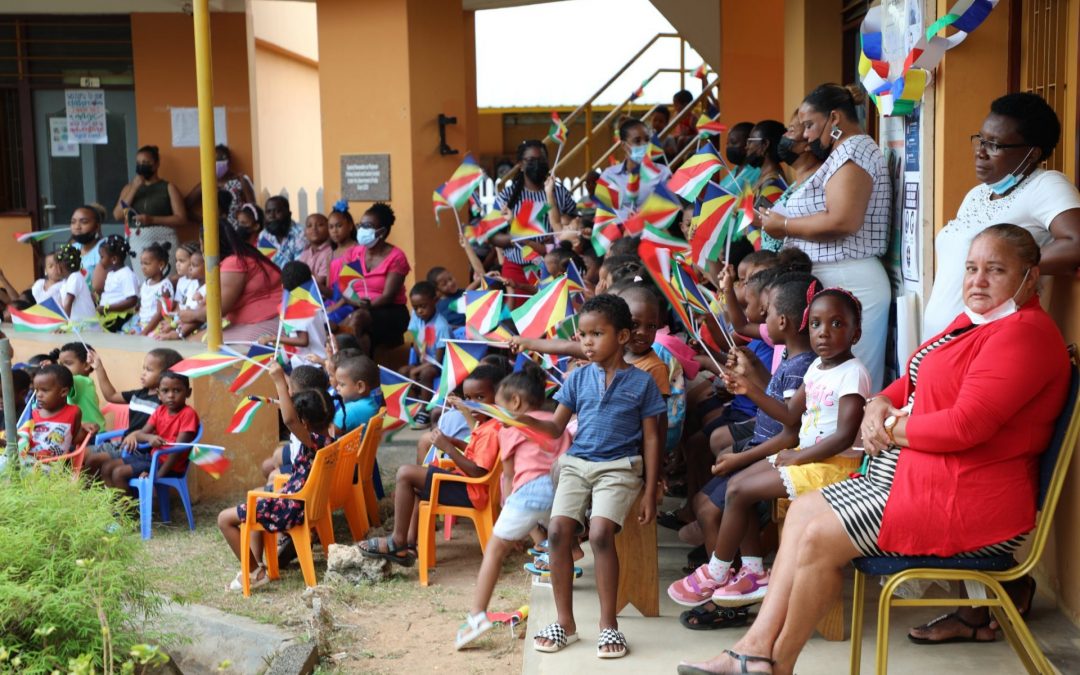 PRESIDENT WAVEL RAMKALAWAN VISITS PLAISANCE PRIMARY SCHOOL