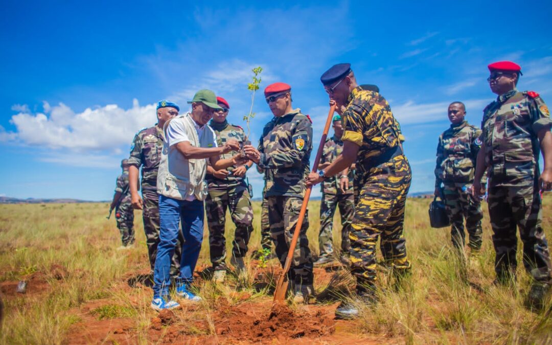 PLANTING TREES AT AIR BASE 213 ARIVONIMAMO